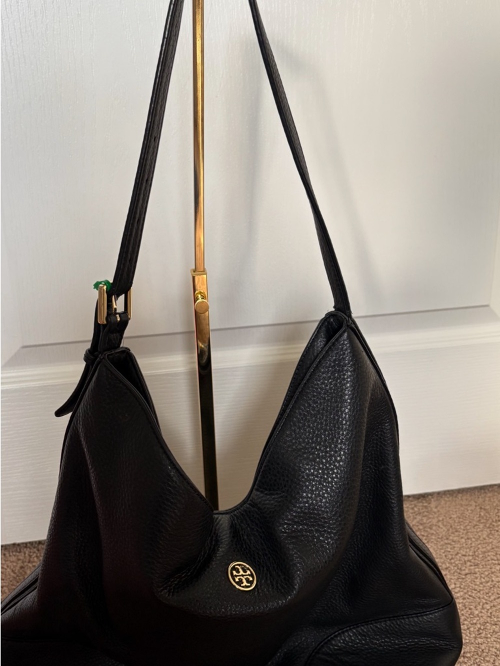 Tory Burch Black Leather Hobo Shoulder Bag - Picture 12 of 13